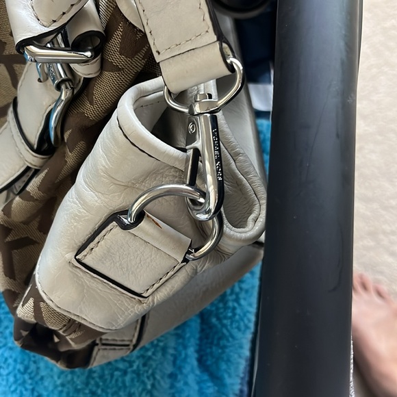 Mk Two Way Canvas and Leather Handbag/Crossbody - Picture 14 of 16